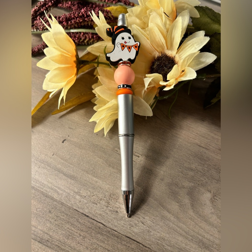 Cute Halloween Ghost Beaded Pen